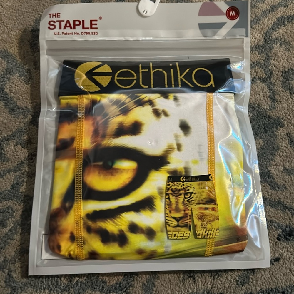 NEW IN PACKAGE! Ethika Men’s sports underwear cheetah design. size Medium.